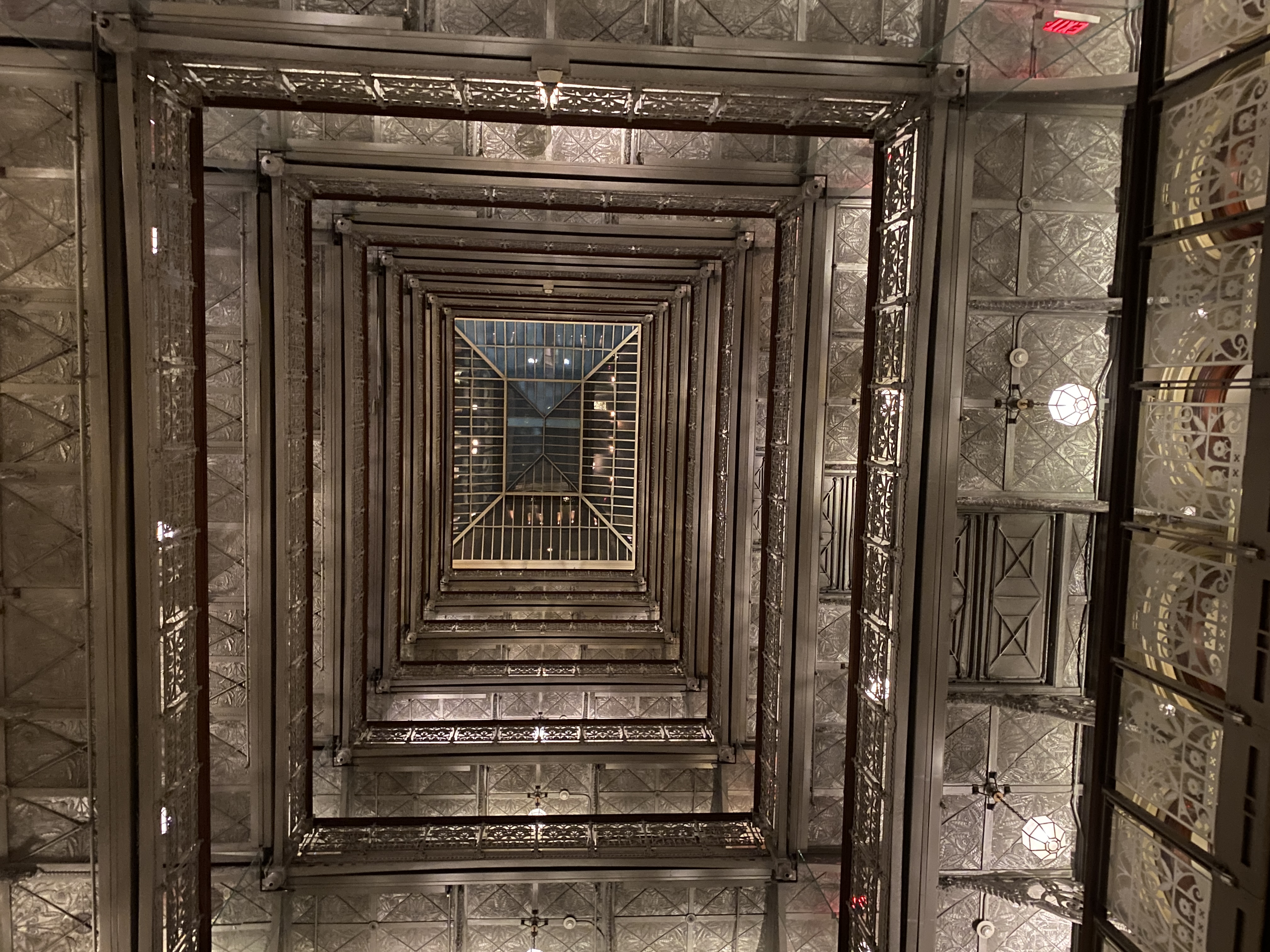 The Beekman's stacked pressed-metal ceilings
